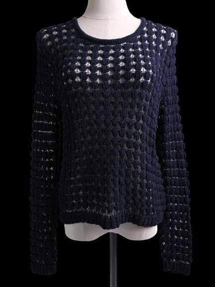 Excellent Armani Jeans Blue Wool Sweater Size XS for Women