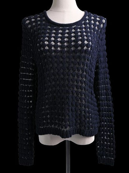 Excellent Armani Jeans Blue Wool Sweater Size XS for Women