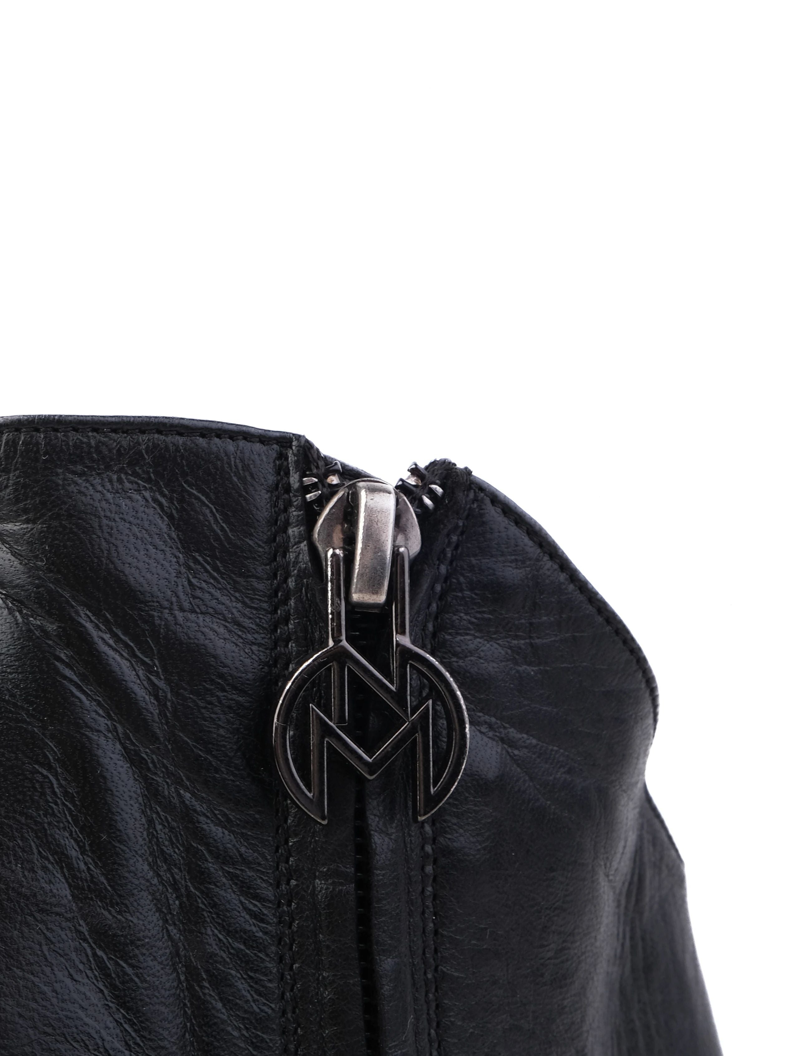 Excellent Nando Muzi Black Leather Ankle Boots Size 36