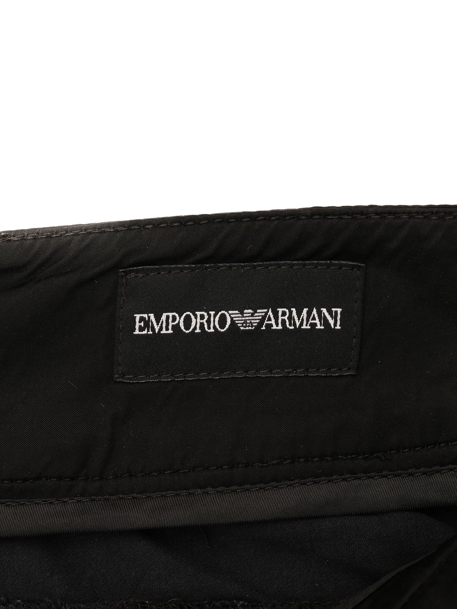 Excellent Emporio Armani Black Viscose Pants Size L for Women