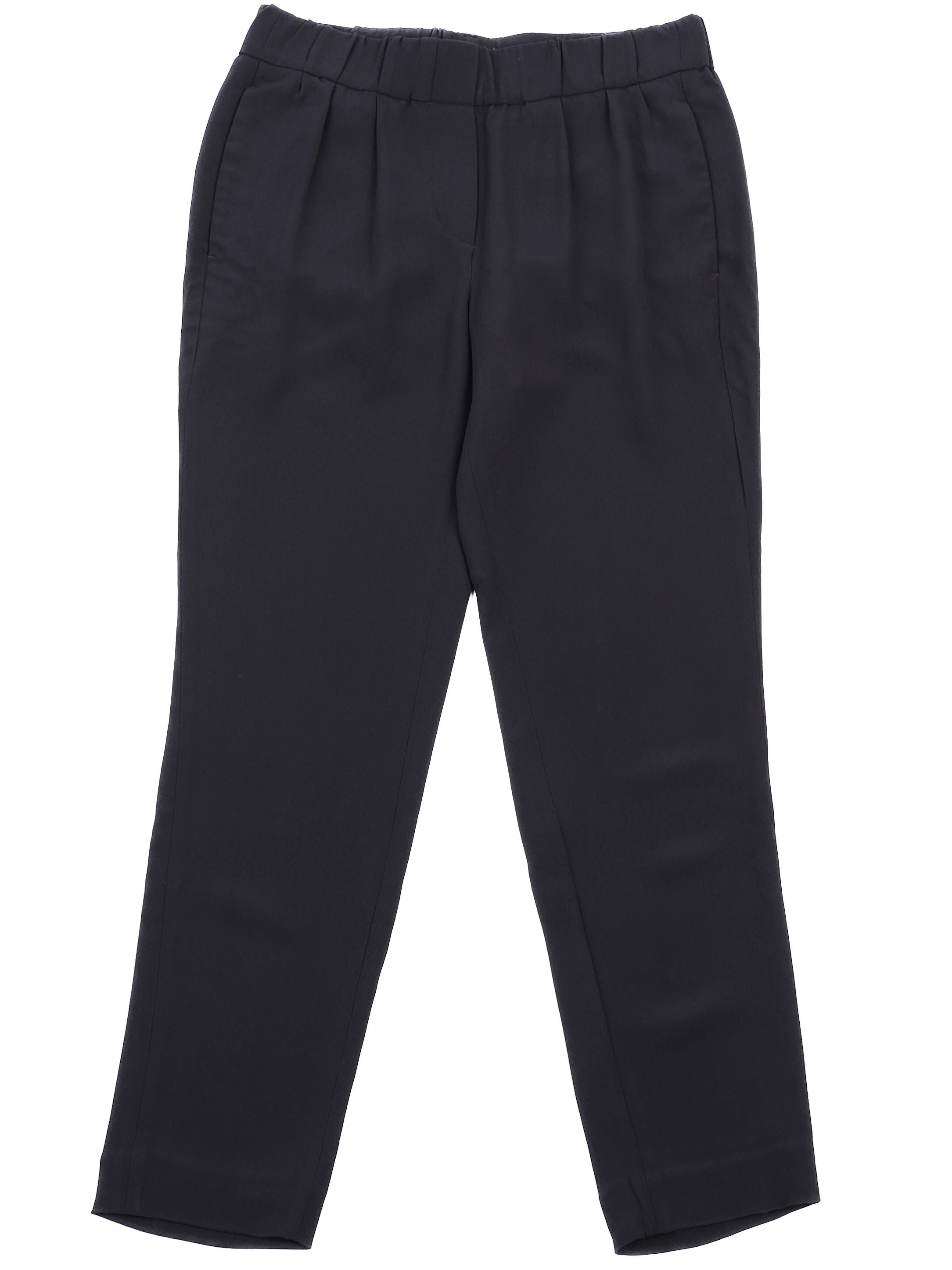 Excellent Brunello Cucinelli Gray Silk Pants Size S Made in Italy