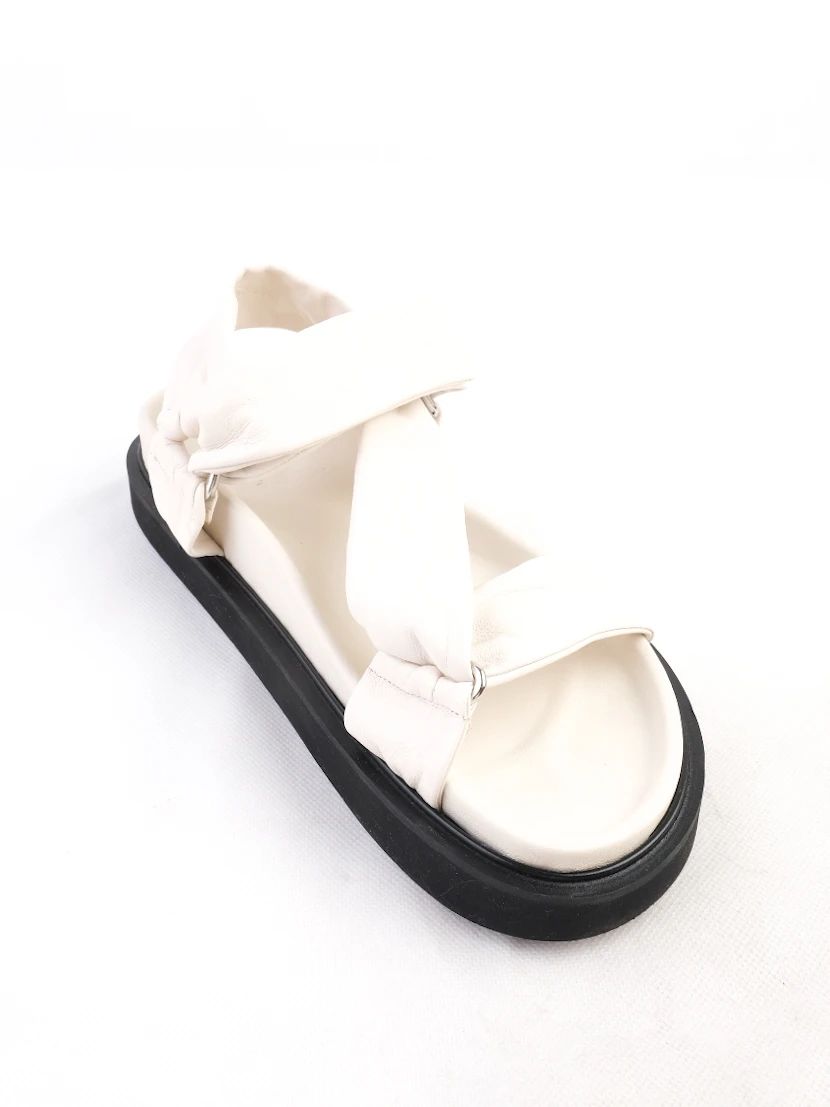 NEW Isabel Marant White Leather Sandals Size 41 Casual Style