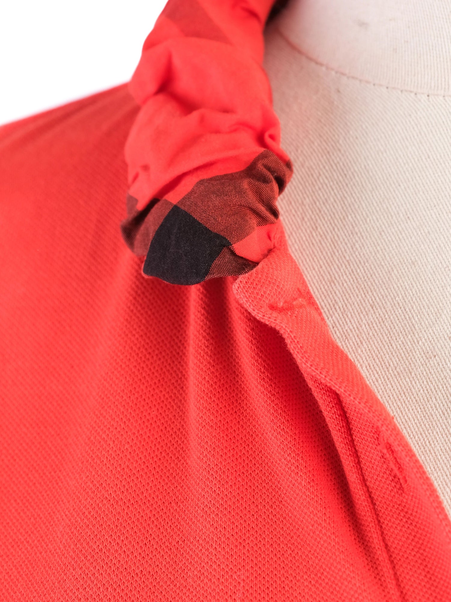 Excellent Burberry Red Short Sleeve Collared Shirt Size XS