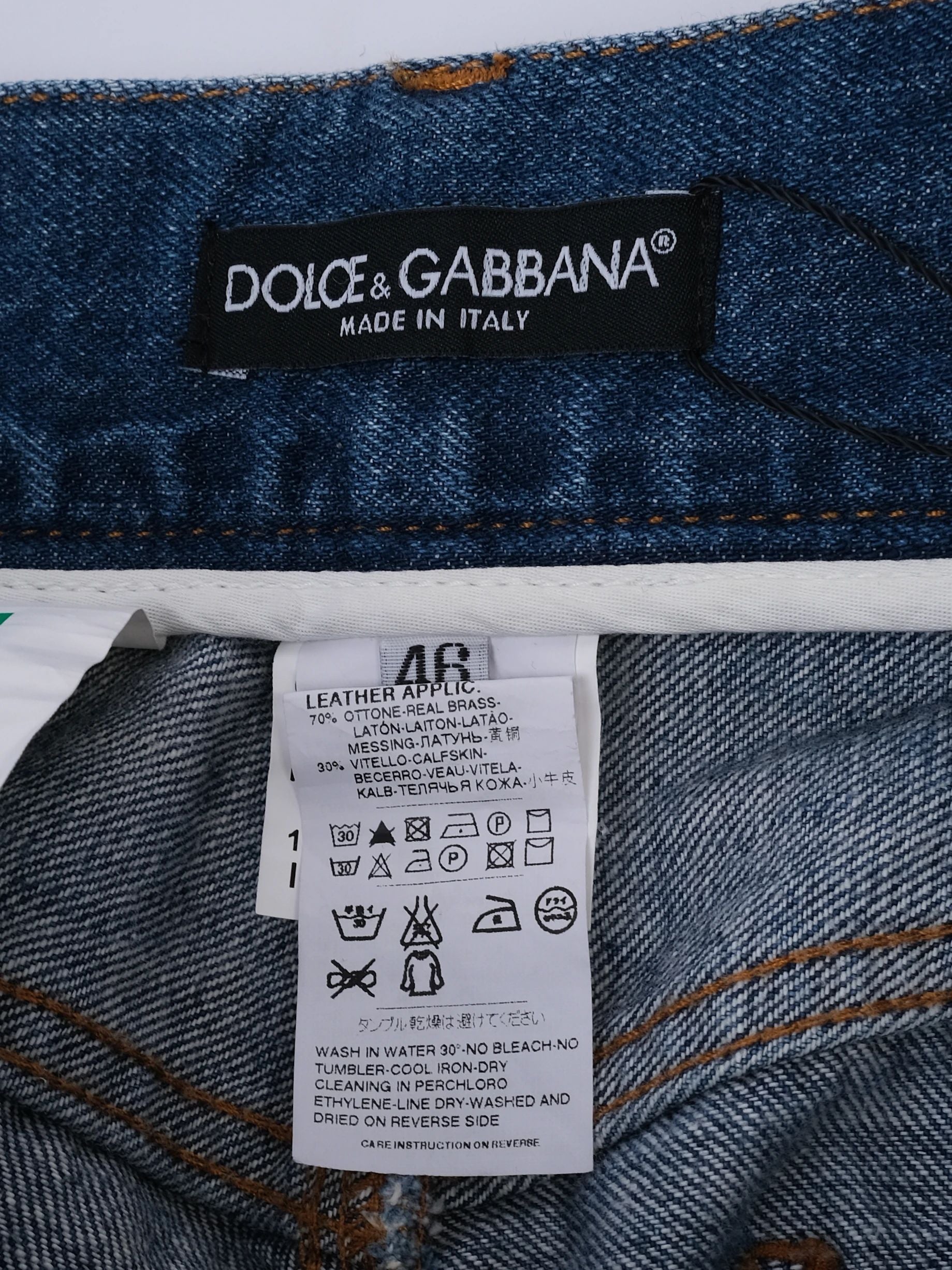Excellent Dolce Gabbana Distressed Blue Jeans Size S