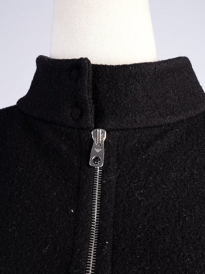Excellent Emporio Armani Black Wool Dress Size 38