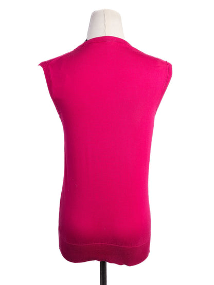 Excellent Dolce Gabbana Pink Silk Sleeveless Top Size S