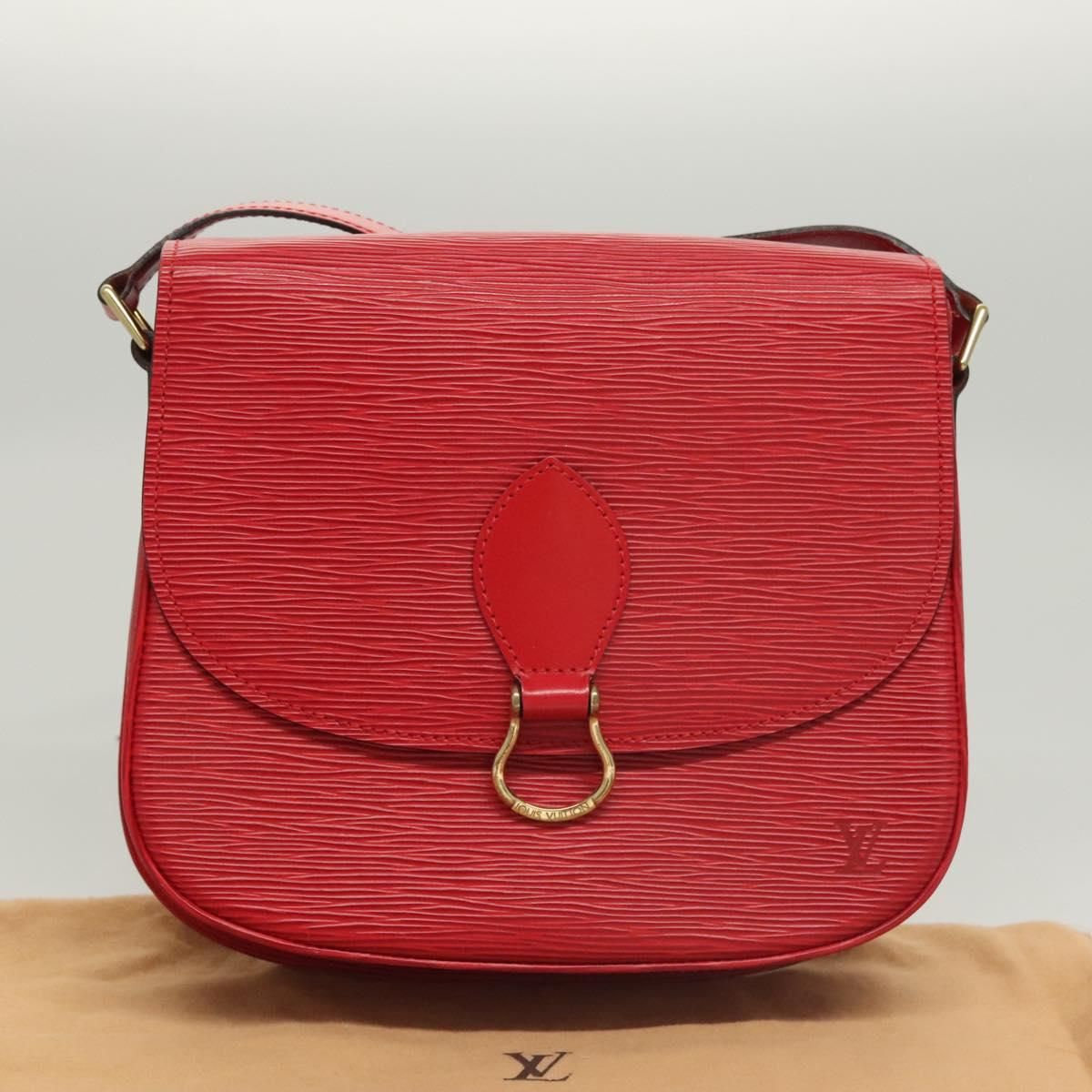 Louis Vuitton Epi Saint Cloud Gm Shoulder Bag Red M 52197 Lv Auth
