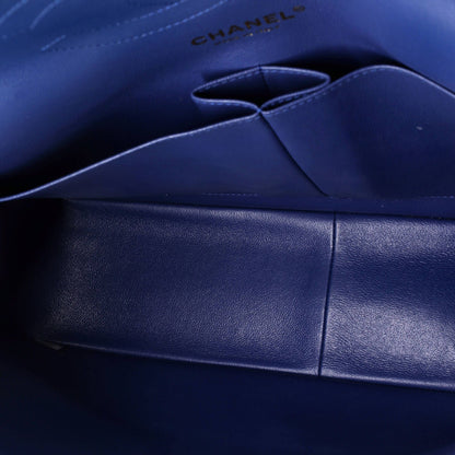 Chanel Classic Double Flap Bag Chevron Lambskin Jumbo
