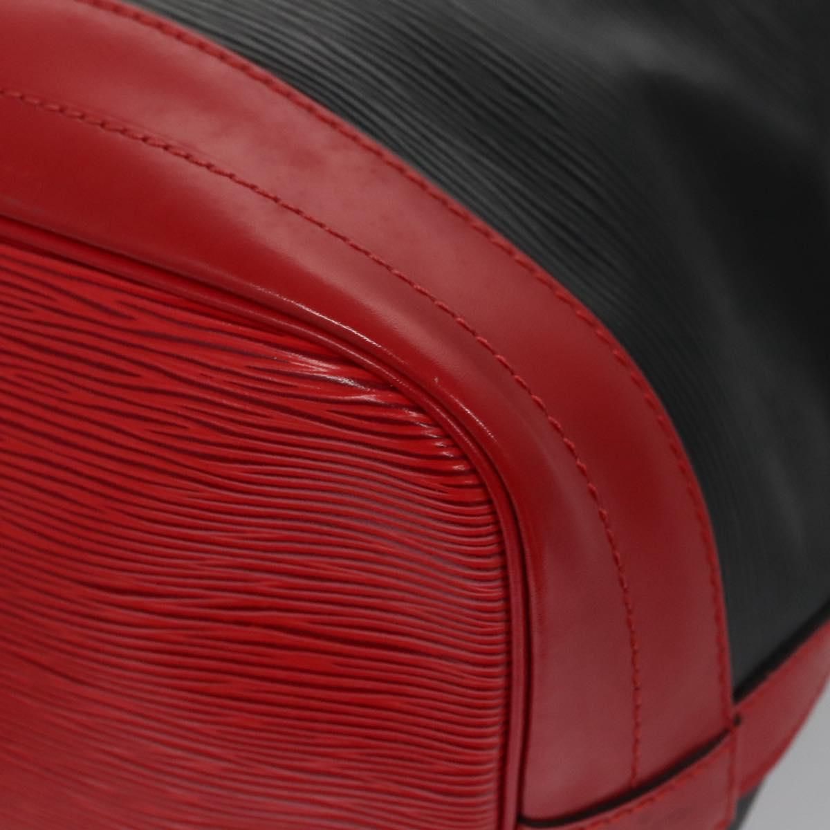 Louis Vuitton Epi Noe Shoulder Bag Bicolor Black Red M 44017 Lv Auth