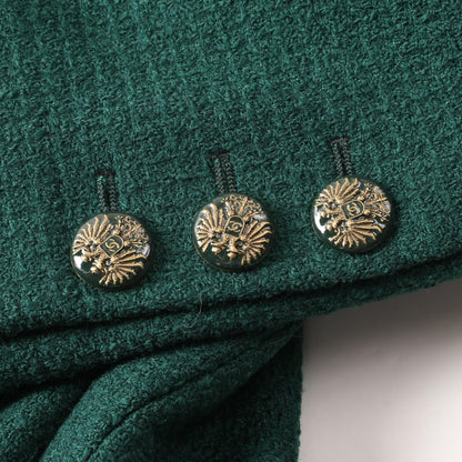 Chanel Green Coco Mark Button Other Jackets Wool P 51896v 38682