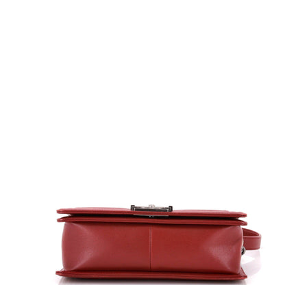 Chanel Boy Flap Bag Chevron Caviar Old Medium