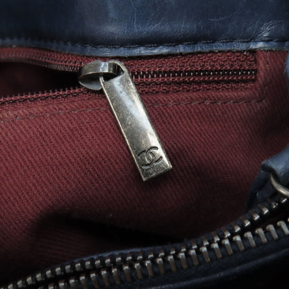 Chanel Blue Cowhide Leather Chain Shoulder Shoulder Back Bag Indigo S