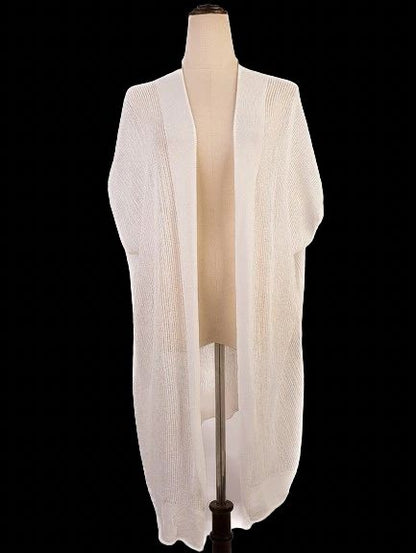 Excellent PierAntonio Gaspari White Open Cardigan Size M Viscose