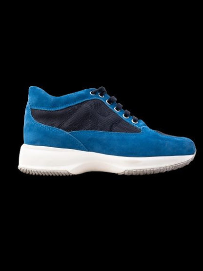Hogan Blue Leather Sneakers Size 35 Women&