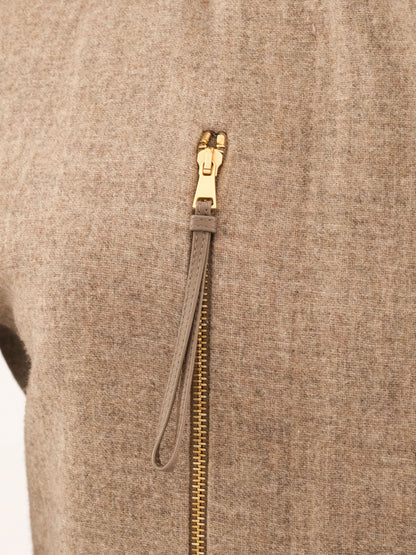 NEW Max Mara Gray Wool Tailored Coat Size M with High Collar