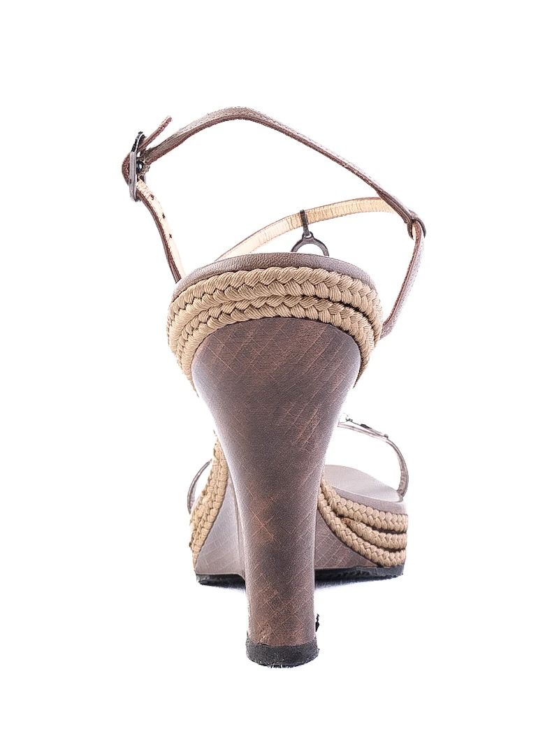 Excellent Giorgio Armani Orange Wedge Sandals Size 38