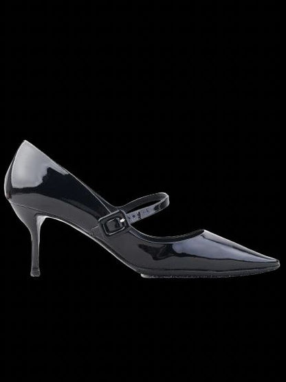 Excellent Roger Vivier Black Patent Leather Mary Jane Heels Size 36.5