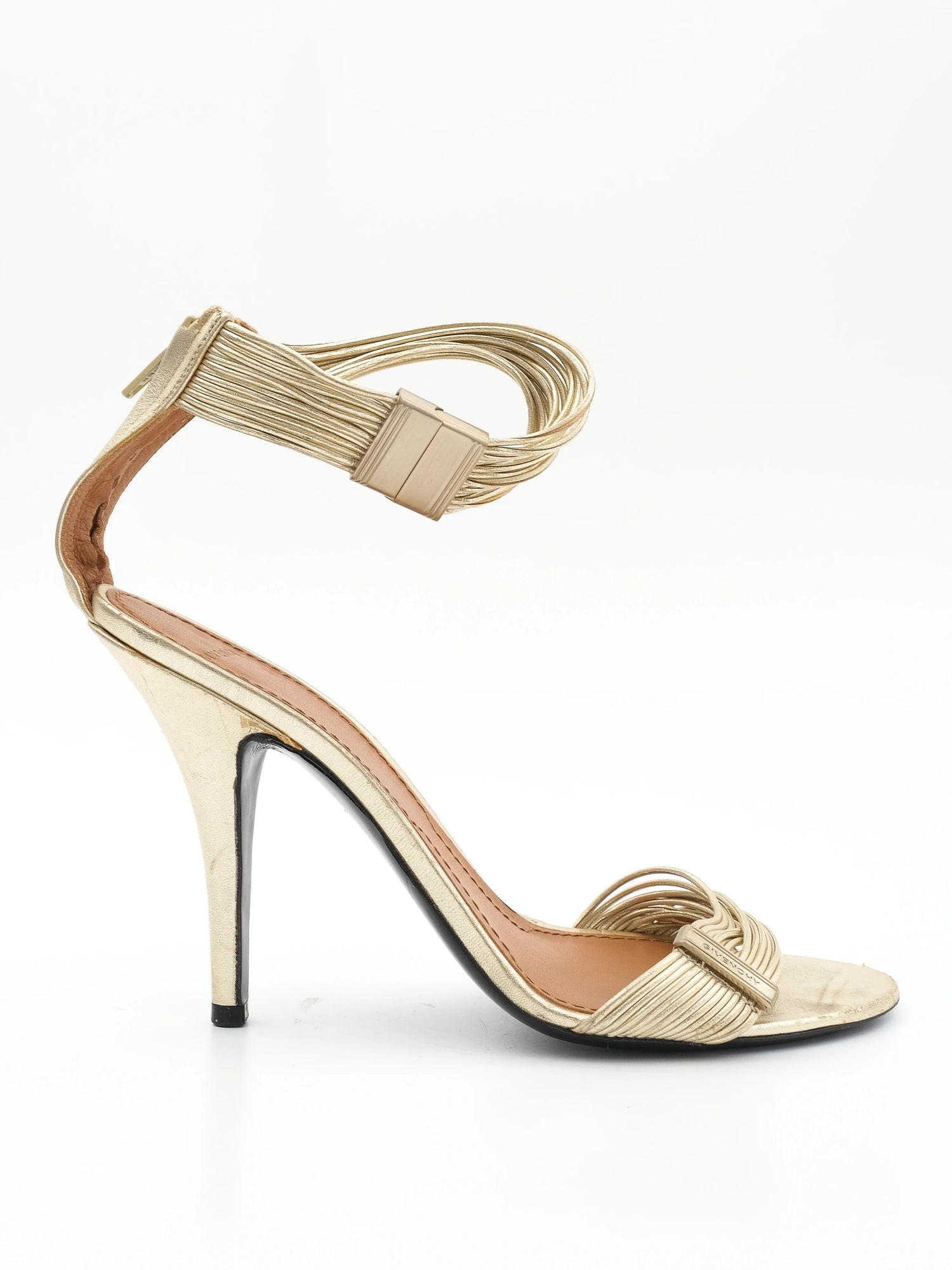 Excellent Givenchy Yellow Leather High-Heeled Sandals Size 37