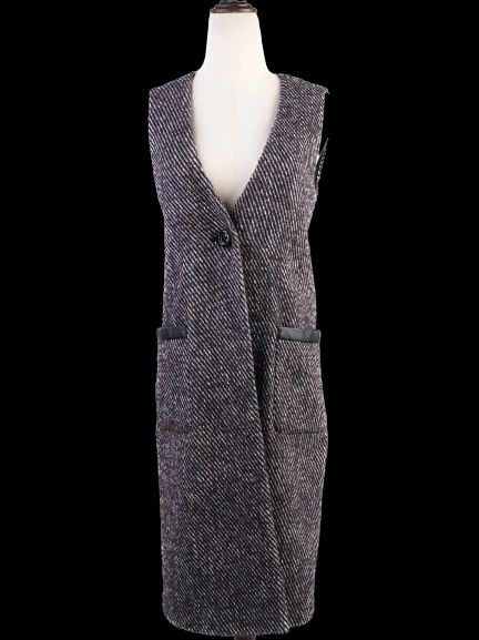 Excellent Liu Jo Gray Wool Sleeveless Dress Size S with Pockets