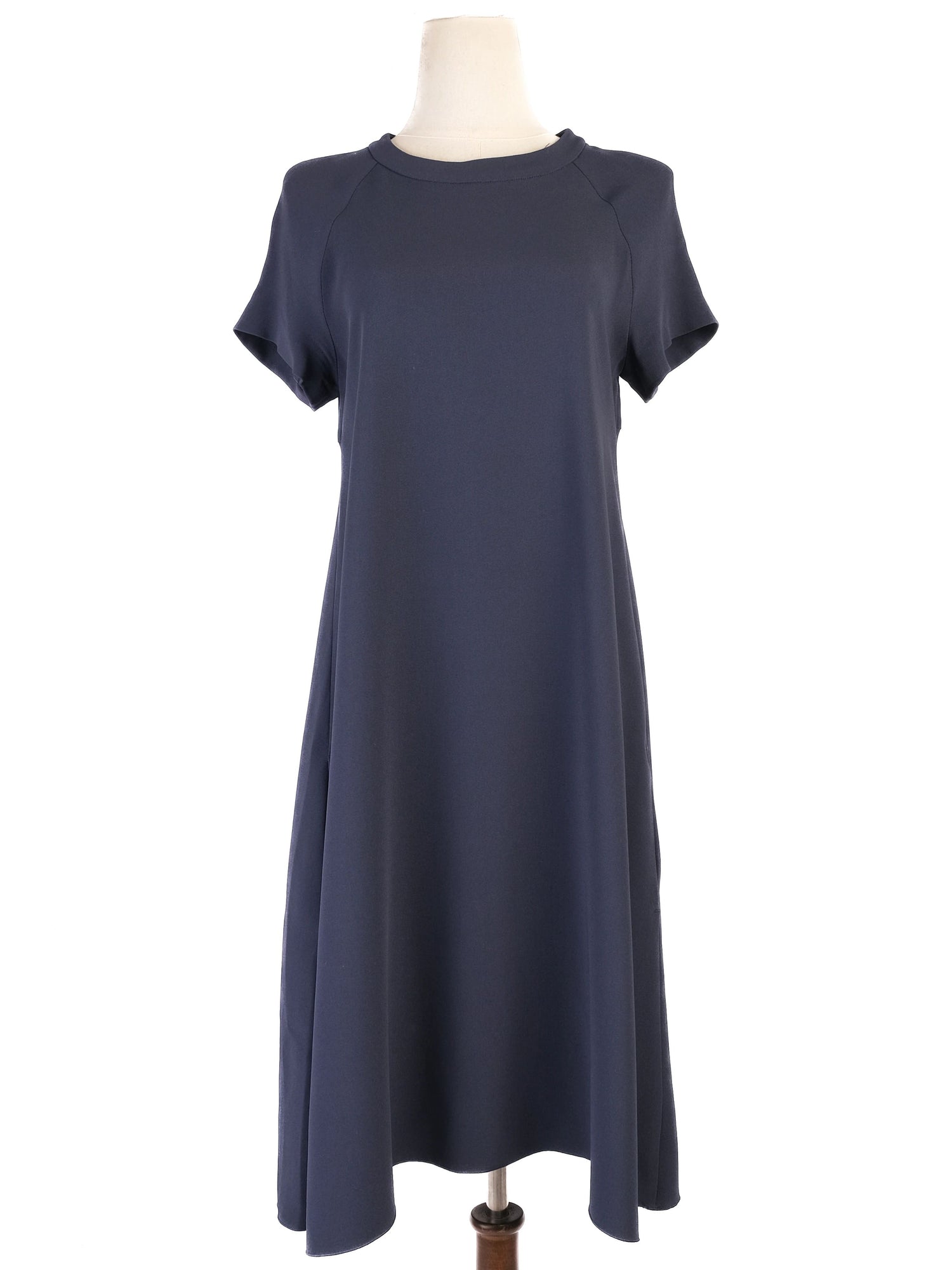 Max Mara Blue Viscose A-Line Dress Size L Excellent Condition
