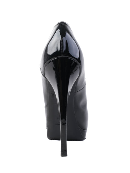 Excellent Yves Saint Laurent Black Leather High Heels Size 41