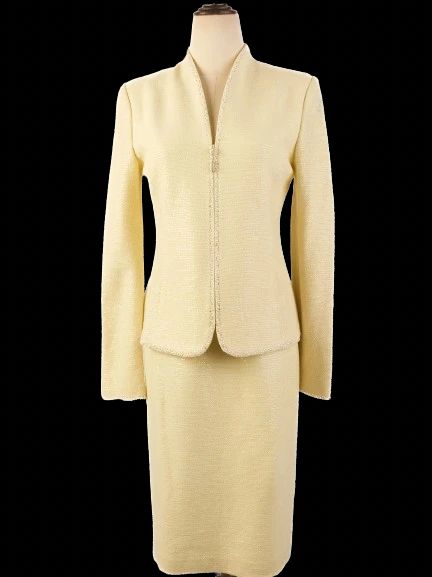 Excellent St. John Yellow Wool Women&