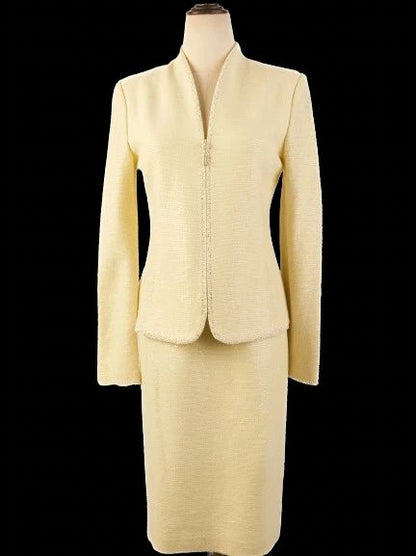 Excellent St. John Yellow Wool Women&