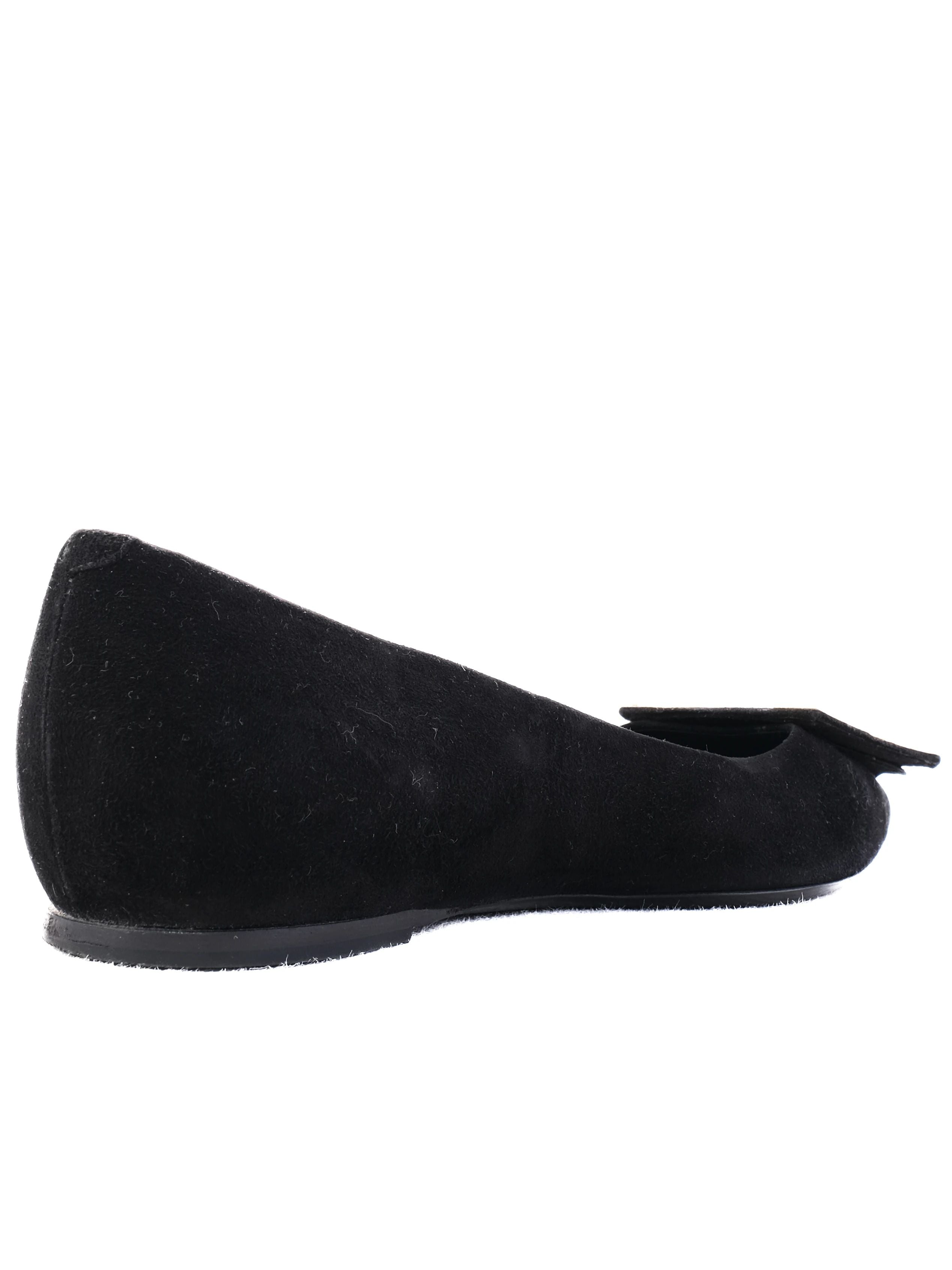Good Ballin Black Leather Flat Shoes with Gold Embellishments Size 37