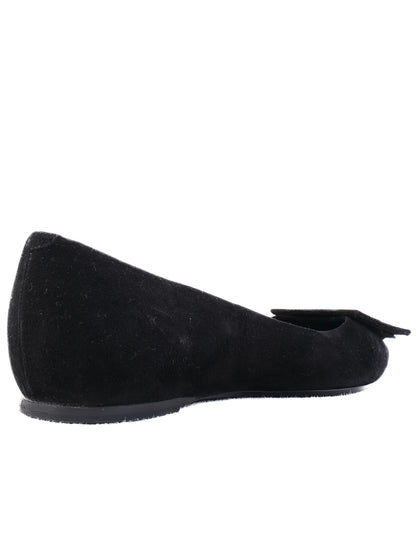 Good Ballin Black Leather Flat Shoes with Gold Embellishments Size 37