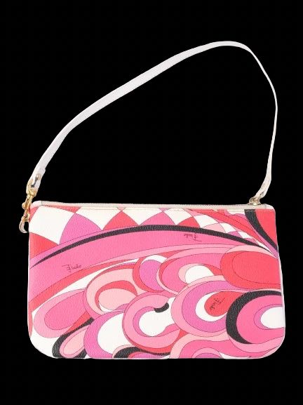 Emilio Pucci Colorful Leather Shoulder Bag Excellent Condition
