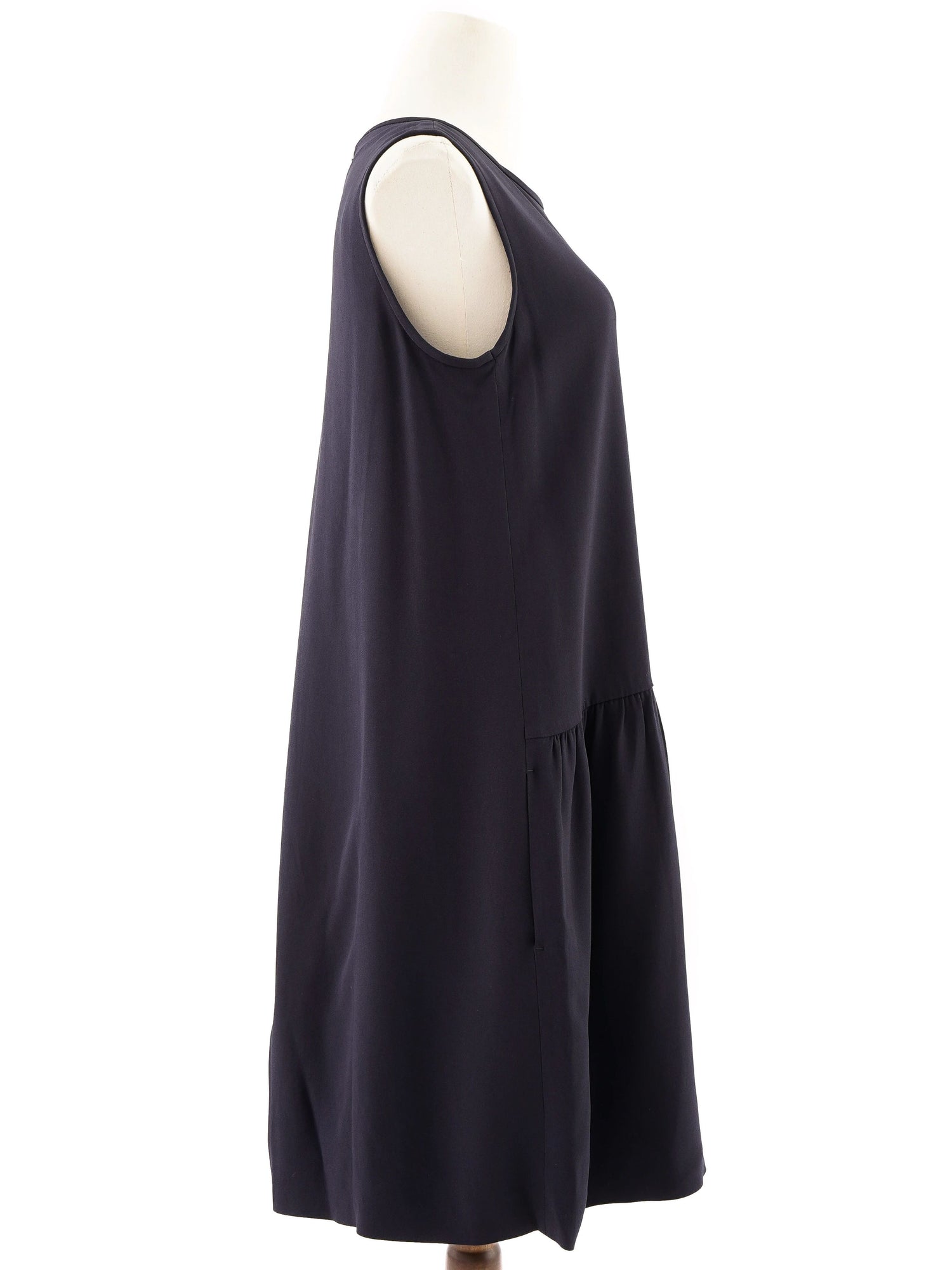 Max Mara Excellent Blue Sleeveless Dress in Viscose