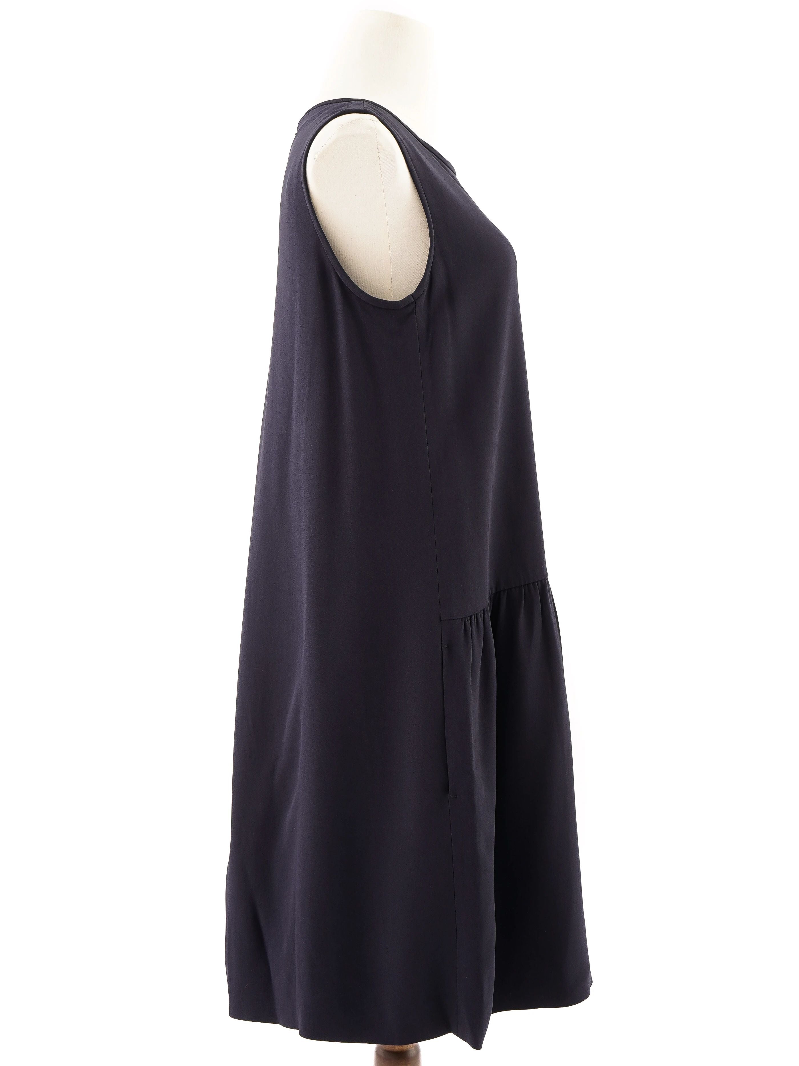 Max Mara Excellent Blue Sleeveless Dress in Viscose