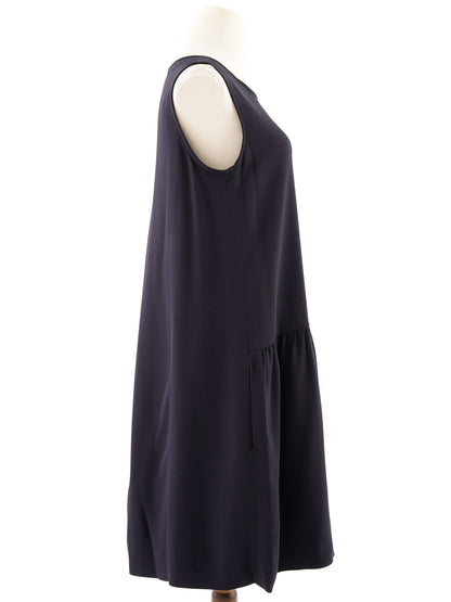 Max Mara Excellent Blue Sleeveless Dress in Viscose