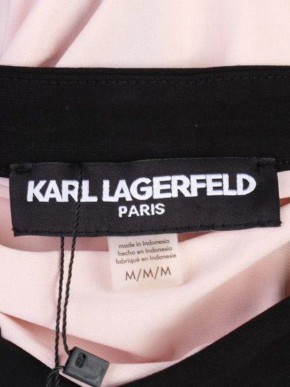 Excellent Karl Lagerfeld Pink Sleeveless Top Size M with Lace Details