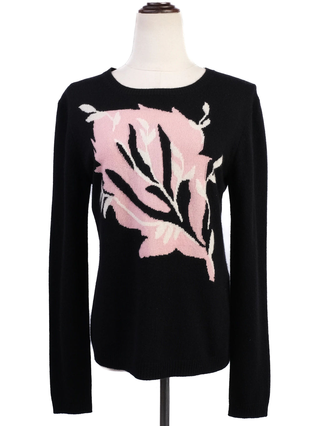 Excellent MAX&amp;Co Black Sweater M 100% Cashmere Abstract Design