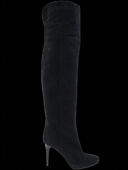 Jimmy Choo Black Suede Over-the-Knee Stiletto Boots Size 39.5