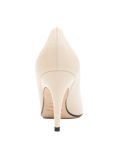 Sergio Rossi Orange Leather High-Heeled Pumps Size 39 Excellent