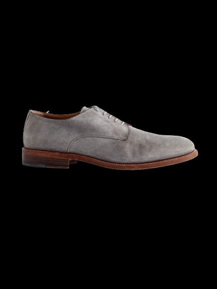 Average Stemar Gray Genuine Suede Oxford Shoes Size 39.5