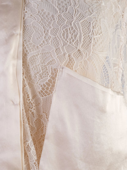 NEW By Malene Birger White Sheer Lace Blouse Size M