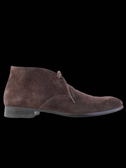 Excellent Santoni Orange Leather Chukka Boots Size 40 for Men