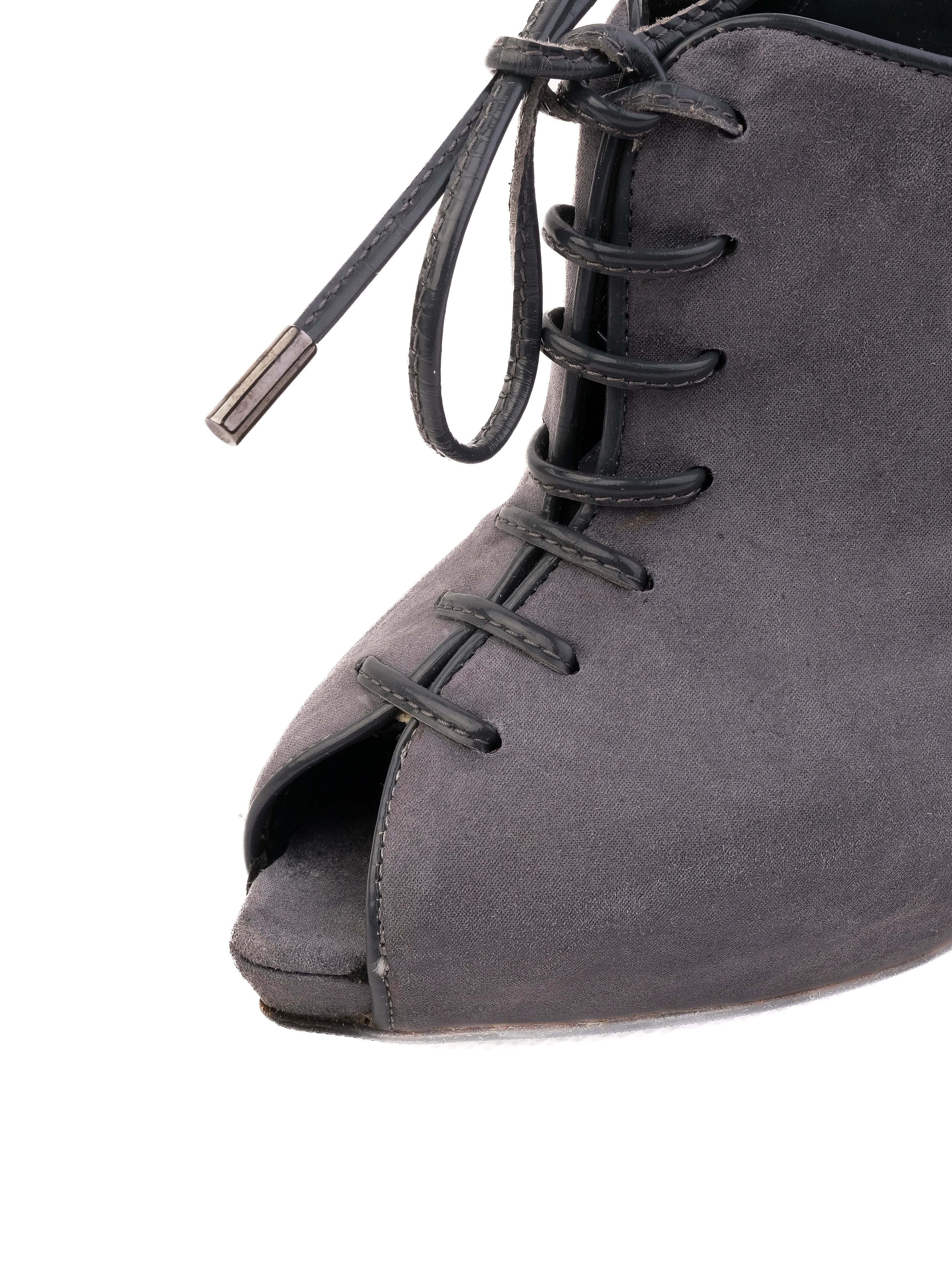 Excellent Nando Muzi Blue Suede High Heeled Shoes Size 38