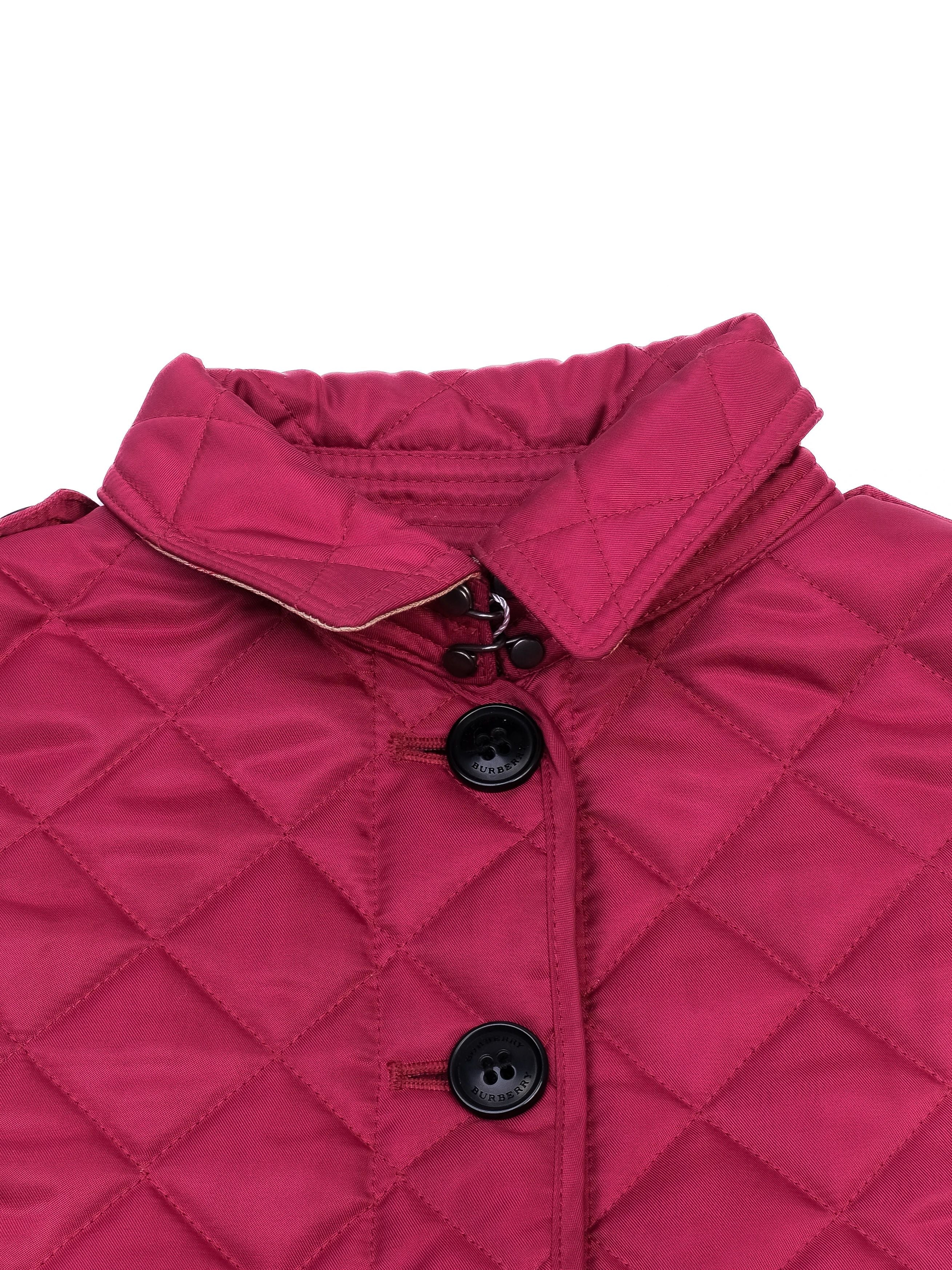 Good Burberry Pink Quilted Jacket for Kids Size 4