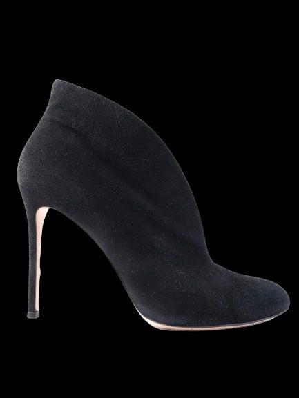 Excellent Gianvito Rossi Black Suede Stiletto High Heels Size 40