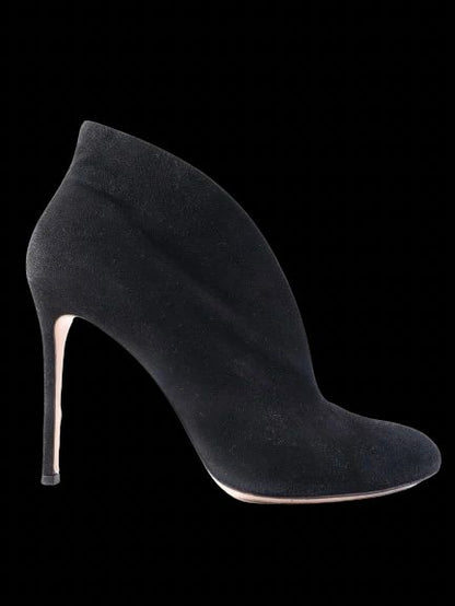 Excellent Gianvito Rossi Black Suede Stiletto High Heels Size 40