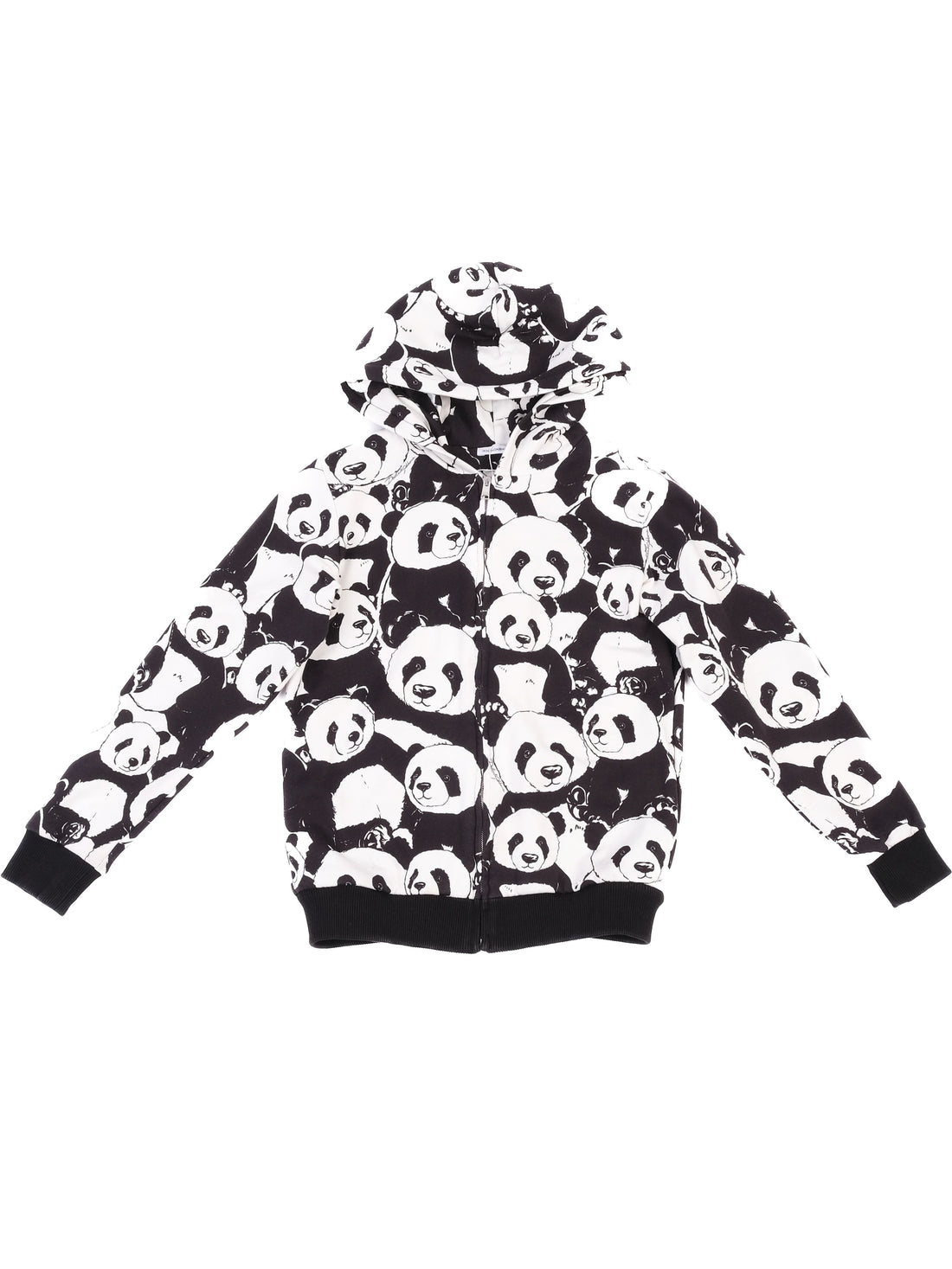 Excellent Dolce Gabbana Kids Panda Hoodie Black White Size 10
