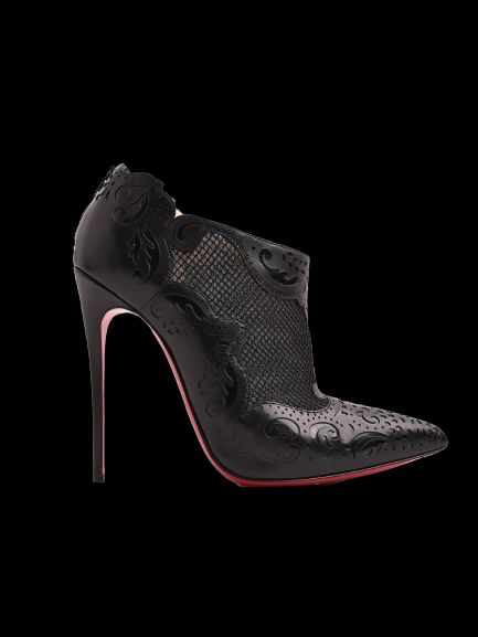 Christian Louboutin Black Leather High Heeled Shoes Size 38.5