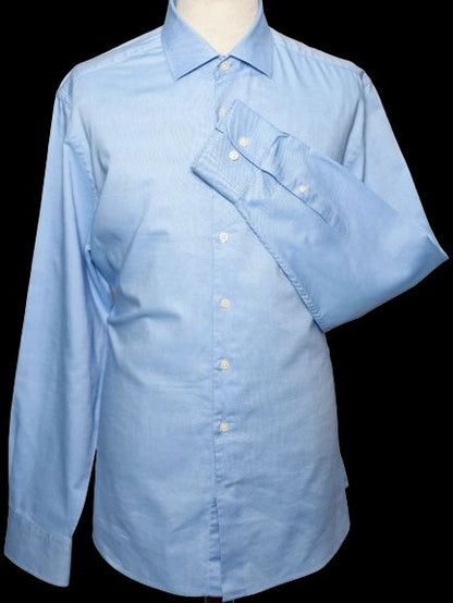 Excellent Cerruti 1881 White Cotton Shirt XS with Gray Accents