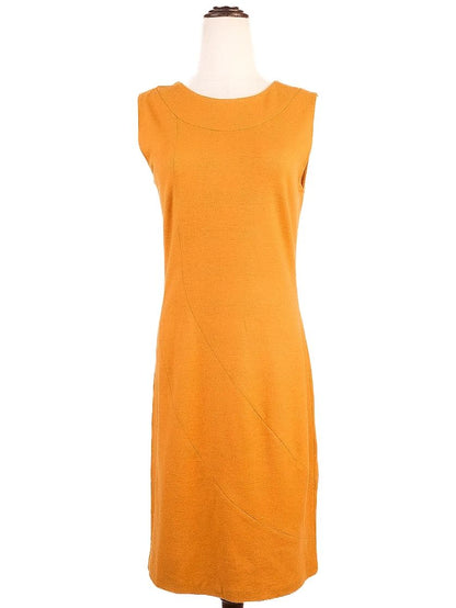 Excellent Nicole Farhi Orange Wool Dress Size S