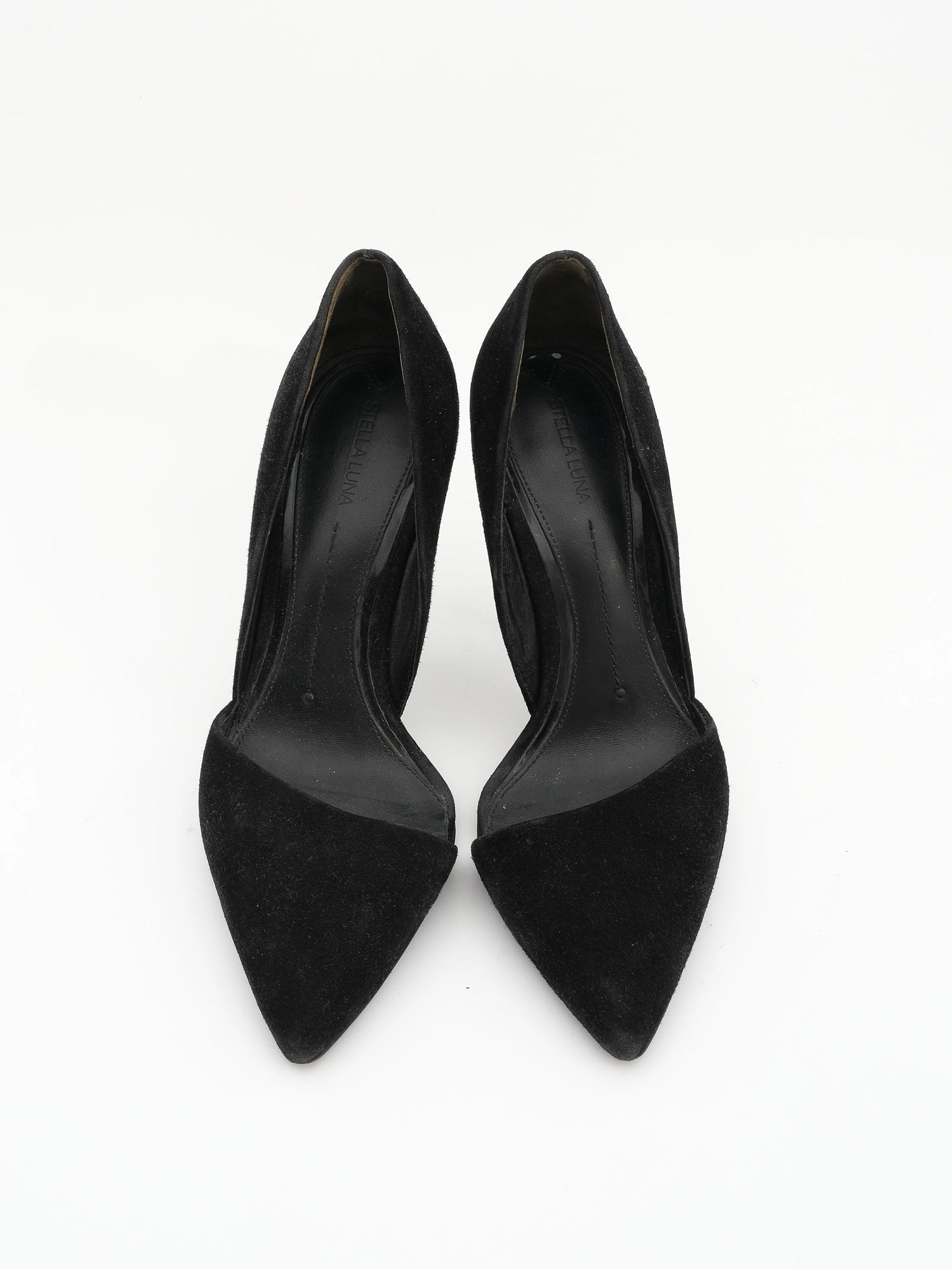 Excellent Stella Luna Black Genuine Suede Stiletto Heels Size 35