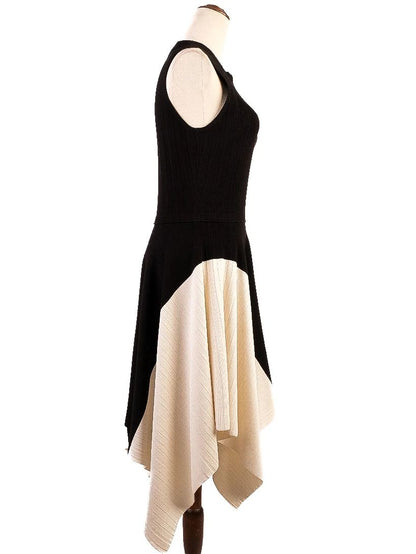 Excellent Proenza Schouler Two-Tone Silk Dress Size N/A